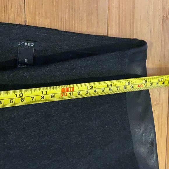 J. Crew pants with leather tuxedo stripe, size 8, black - Picture 4 of 4